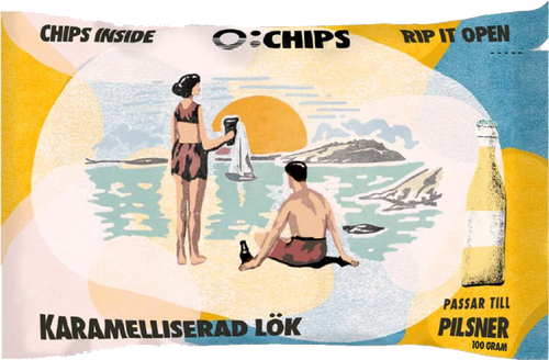 Ö-chips Karamelliserad lök